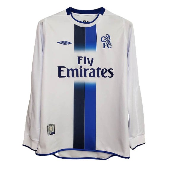 Camiseta Chelsea 2ª ML Retro 2003 2005 Blanco